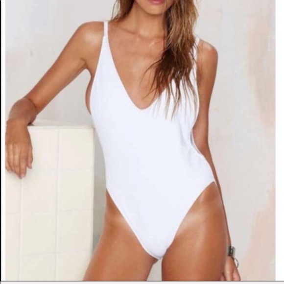Nasty Gal Other - Nasty Gal white thigh high swim suit
New no tag